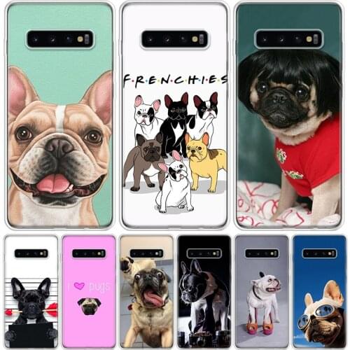 French Bulldog Dog Phone Case for Samsung Galaxy S10 S20 Ultra Note 10 9 8 S9 S8 S7 J4 J6 J8 Plus Lite + Popular Cover Capa