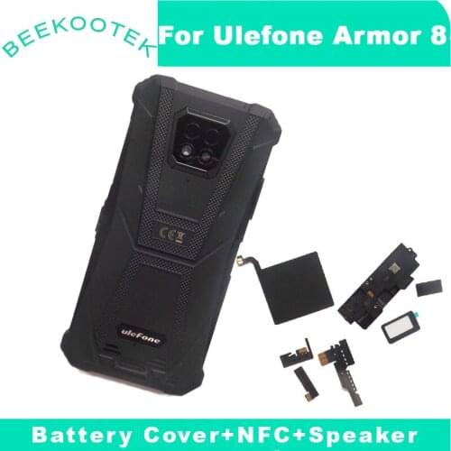 New Original battery Cover Battery Case Back Cover Receiver+NFC+Fingerprint Power Volume Cable Mic For Ulefone Armor 8 Phone