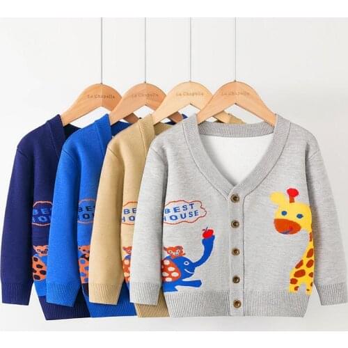 Kids Sweater Baby Boys Girls Cute Cartoon Knitted Cardigan Sweater Autumn Child Knit Clothes Children Clothing