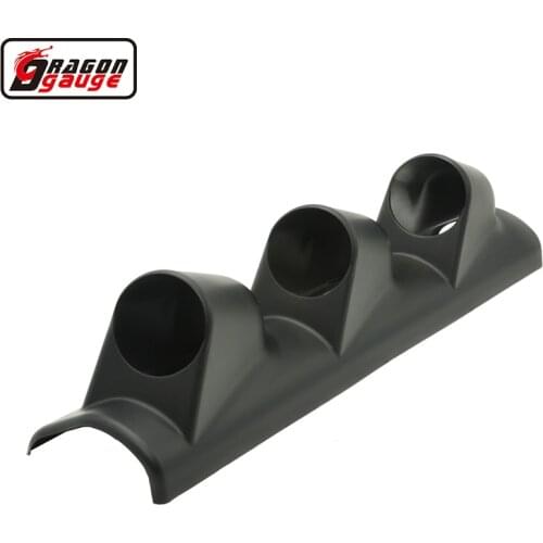 Dragon gauge 52mm Car A pillar (left cab) hand drive column Black Triple Gauge Holder Gauge Pods volt gauge pods