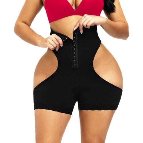 Open Butt Lifter Shapers Push Up Girdle High Waist Cincher Body Shaper Tummy Control Panties with Hooks Sexy Underwear Shapewear