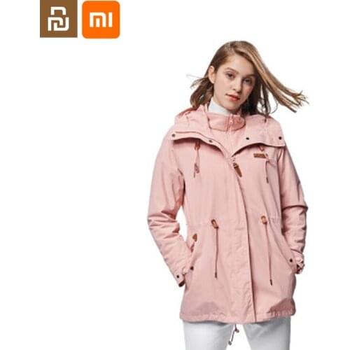 6-color xiaomi youpin three-in-one jacket women Korean style slim detachable business mid-length fashion casual warm jacket
