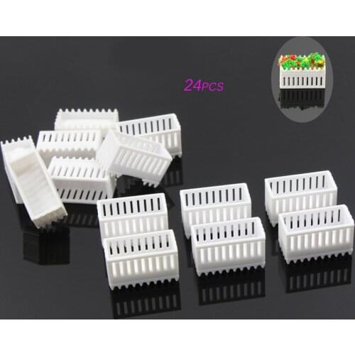 GY39B 24pc Model Rectangle Flowerbed Park Garden Railway Border Parterre model train 1:100 1:150 1:75 1:50 O OO TT N scale