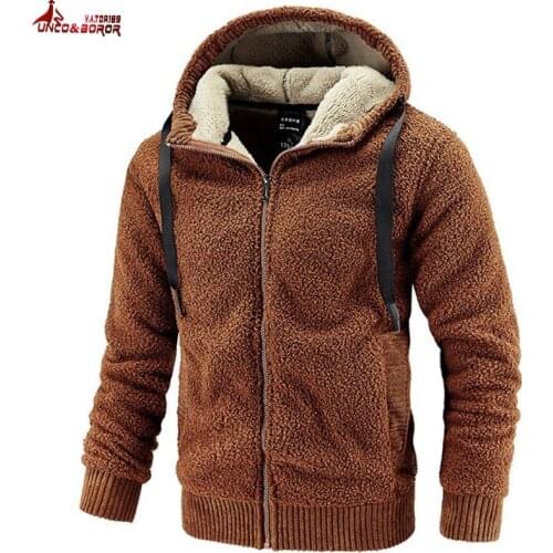 Plus size L~8XL Men Hoodies Winter Thick Warm Teddy Cashmere Fleece jacket Coat Sportswear Male Streetwear Hoody Sweatshirts Men