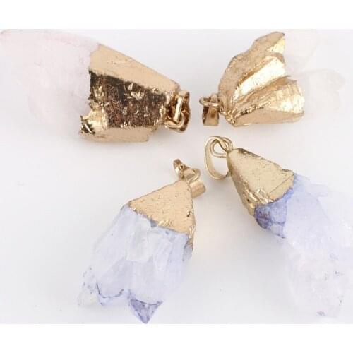Irregular Nature Stone Pendant DIY Necklace Bracelet Girl Gift