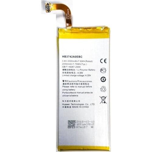 New High Quality 2000mAh HB3742A0EBC Battery For Huawei Ascend G6 / Ascend P6 P6-U06 p6-c00 p6-T00 +Tracking Code