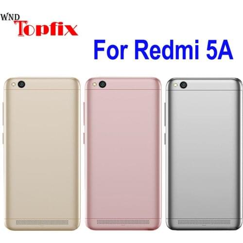 Original For Xiaomi Redmi 5A Battery Back Cover Rear Door Housing + Side Key + Camera Glass Lens Replacement Repair Parts