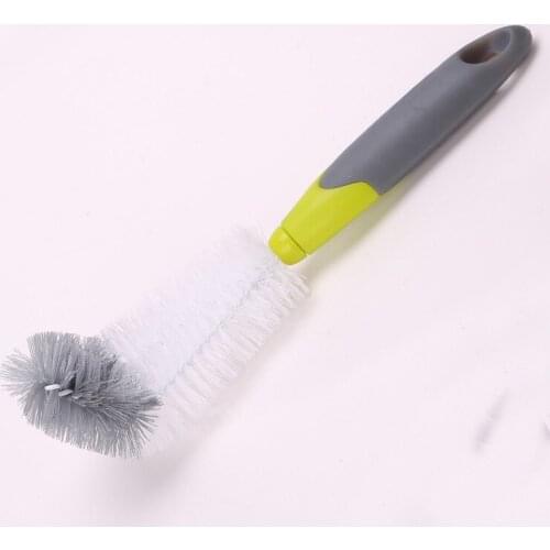 Pp Handle Colorful Curved Right Angle Brush Kitchen Brush Cleaner Tool for Bottle Cup Scrubbing Plate Pot Bowl Washing
