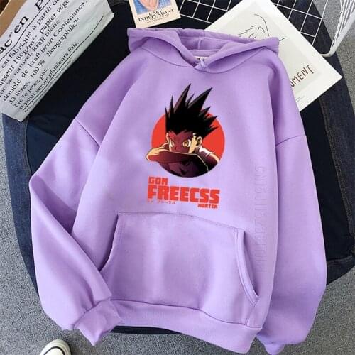GON FREECSS HURTER Unisex Pullover Streetwear Women Men HUNTER X Clothes Cartoon Anime Hoodie Student Daily Casual Sweatshirt