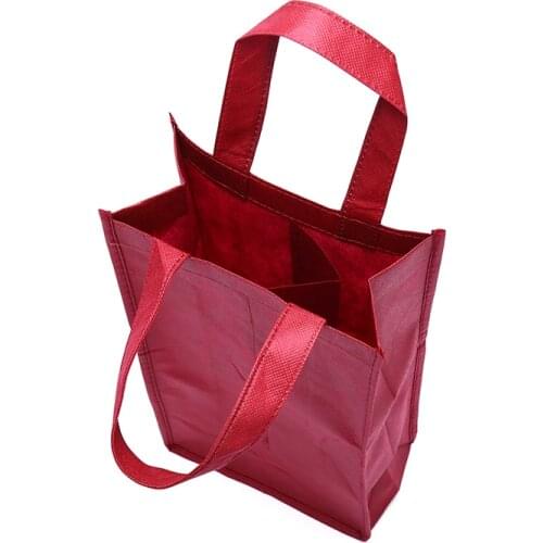 Red 2021 Creative Packaging Bags Paper Gift Box With String For Red Wine Oil Champange Bottle Carrier Gift Holder Wine Packing