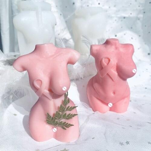 Silicone Molds for Making Candles 3D Goddess Body Shape Mold Soap Breast Full Figure Large Pendant Bachelor Party Decor