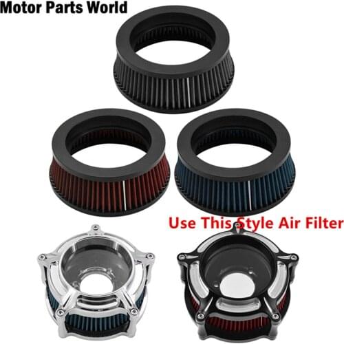 Motorcycle Replacement Air Cleaner Intake Filter Element Grey/Red/Blue For Harley Dyna FLSTNSE Touring Softail Sportster XL883