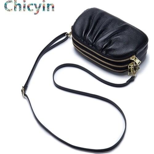 Genuine Leather Crossbody Bag High Quality Clutch Bag Style Fashion Trend Women Handbag Messenger Bag lady Mobile Phone Bag