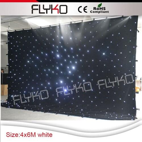 Led star curtain Led star cloth backdrop stage background cloth 4*6M can used in wedding