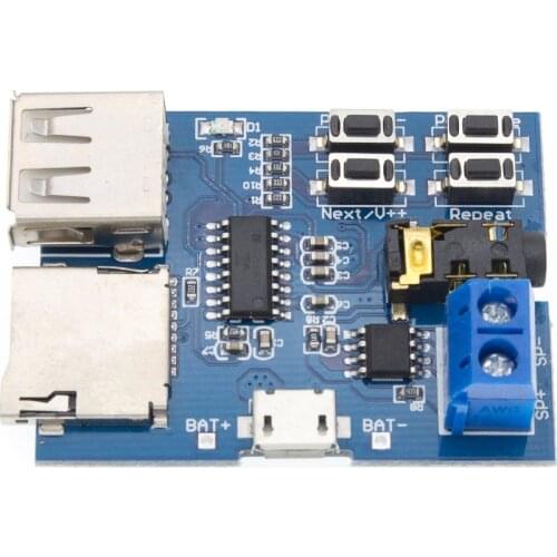 Hot Sale Smart Electronics 10pcs TF card U disk MP3 Format Decoder Board Module Amplifier Decoding Audio Player Free Shipping