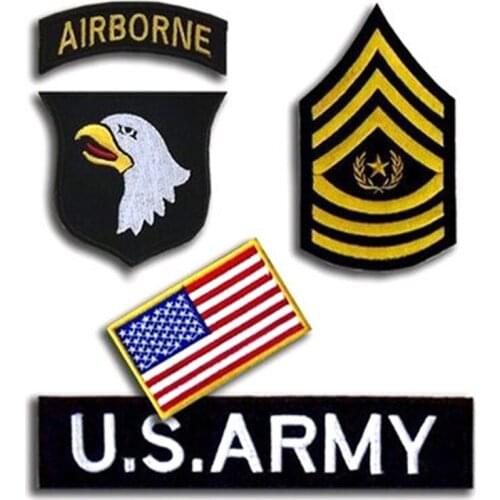 Military Patch Paratroopers Badge U.S. 101 Airborne Division Tactical Armband for Clothing Backpack Decoration Supplies