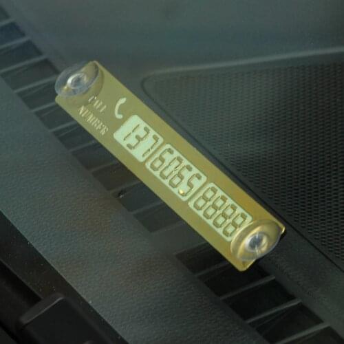 Temporary Parking Card Luminous Phone Number Card Plate For Volkswagen Polo Opel Astra H J G Mokka Citroen C4 C5 C3 Accessories