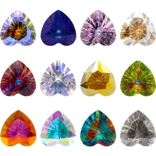 High Quality K9 Crystal Rhinestone Heart Shape Millennium DIY Clothing & Accessories Sew On Shoes Loose Beads Making