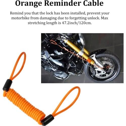 2019 Security Disc Lock Spring Reminder Cord Strings For Motorbike Bicycle Anti Theft Stylish Outdoor Sports Stainless Coil Rope