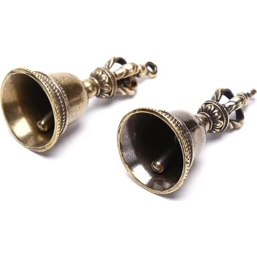 1PC New Brass Handicraft Magic Bell Wind Bell Tibetan Bronze Bell Keychain Pendant Creative DIY Jewelry Making Accessories