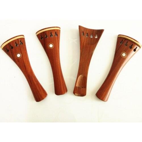 1 pcs 4/4 rosewood Violin Tailpiece fixed Fine Tuners Tail Gut, Violin Accessories