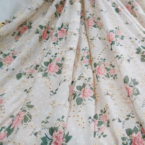 1 Yard Multicolor Floral Print Chiffon Fabric Fashion Dress Fabric Skirt Party Decorator Summer Dress Cloth Patchwork Material