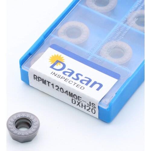 10PCS RPMT1204 Round Milling Inserts Tungsten Carbide Blades CNC Lathe Face Milling Cutter Tool for SteelE Stainless steel EMRW