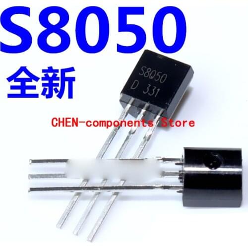 10pcs Transistor S8050 TO-92 straight Insert 0.5A 40V NPN