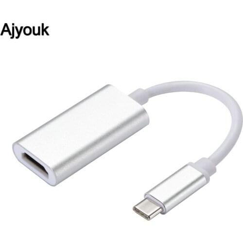 100PCS Type-c TYPE-C To HDMI Female 4K Converter Adapter Connector Cable For Apple Macbook Huawei Matebook Xiaomi ASUS Notebook