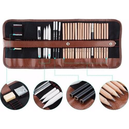 21/29Pcs Sketching Drawing Art Tool Set with Charcoal Pencils Sketch Tools UY8