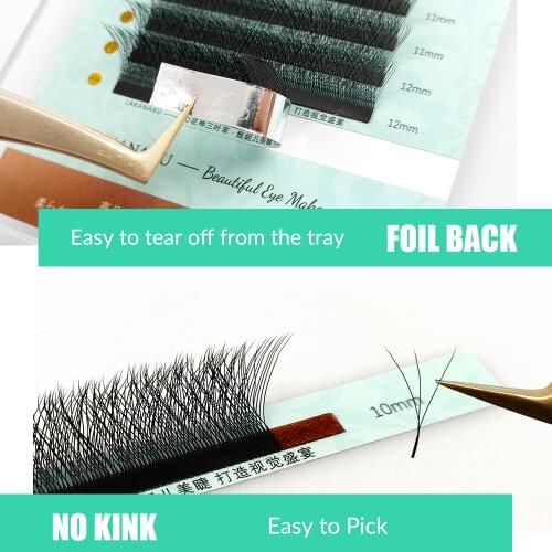 Abonnie 3D Clover Volume Eyelash Extension W Shape Automatic Flowering Eyelashes Light Individual Mink Lashes