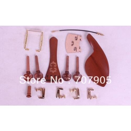 4/4 violin parts jujube,tuner peg chinrest tailpiece tail gut endpin bridge #W7