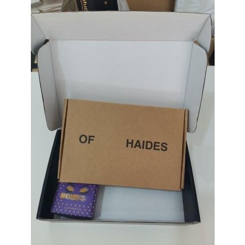 500PCS/lot Custom Black Corrugated shipping boxes Packaging box with logo mailer box packaging Clothing hair gift box