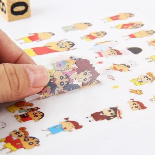 6 Sheets Stickers Cute Anime Cartoon Pvc Diary Stickers DIY Transparent Stickers for Journaling Photo Album Korean Stationery