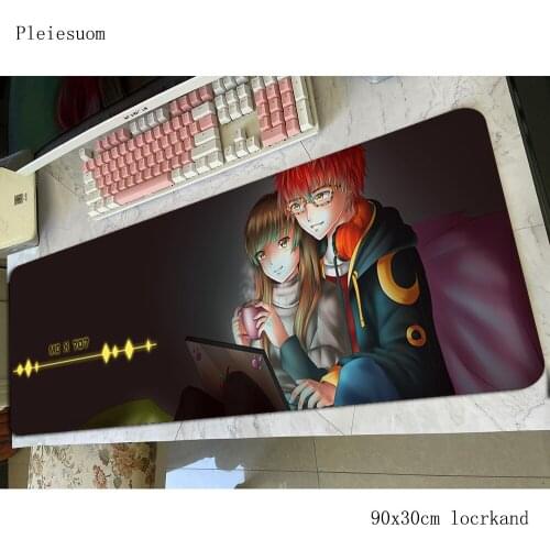 Mystic messenger padmouse 800x300mm gaming mousepad game esports mouse pad gamer computer desk locrkand mat notbook mousemat pc