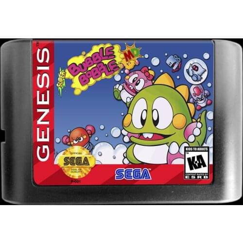 Genesis Game : SUPER BUBBLE BOBBLE ( USA Version!! English Language!! )