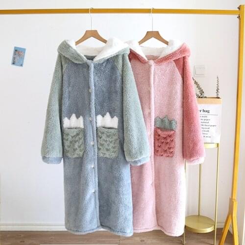 HKZN Women's Robes With A Hood