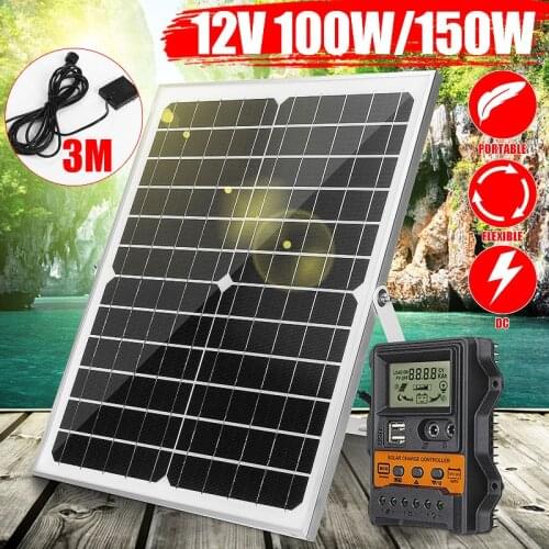 150W Solar Panel Kit Complete 12V USB With 30A Solar Controller Solar Cell for Car Yacht RV Boat Moblie Phone Battery Charger