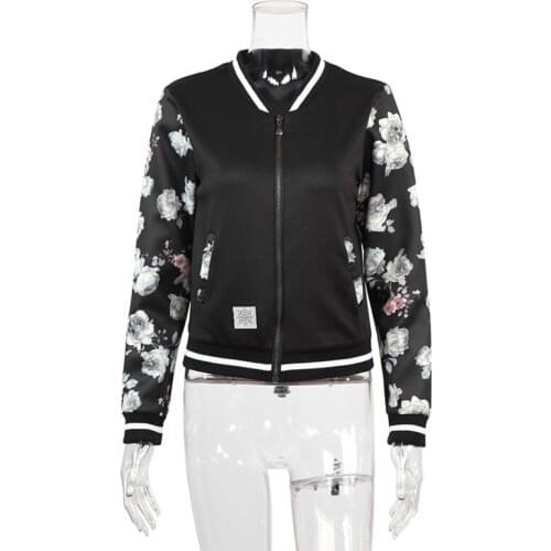 Jackets Women 2021 Fashion Autumn Winter Print Zipper Long Sleeve Casual Loose Outerwear Female Vintage Coat