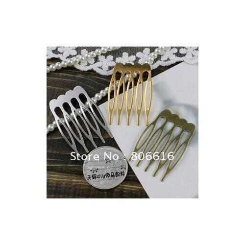 27*40MM 60PCS (Nickel/Gold/Bronze) Metal Hair Comb Claw Hairpins DIY Jewelry Findings&Components