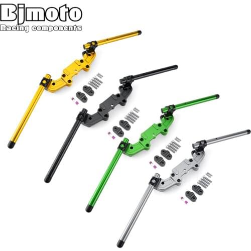 BJMOTO Motorcycle Clip on Ons Clipon Adjustable Handlebars Handle Bar with Adapter For Kawasaki Z900 2017 2018 2019