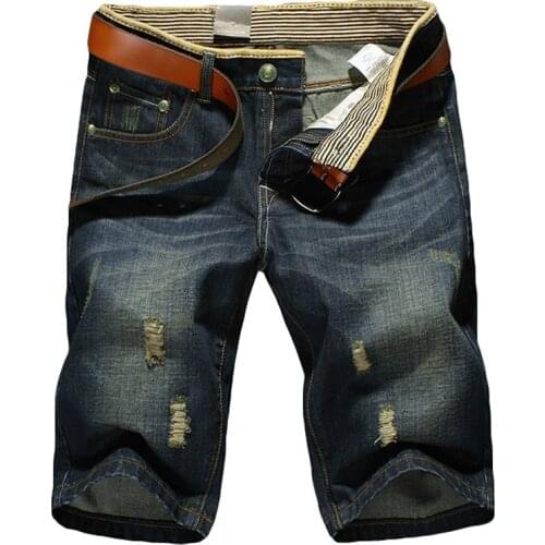Fashion Brand Summer Casual Cotton Men Short Jeans Mens Bermuda Boardshorts Jeans Shorts Men s Ripped Plus Size 28-36