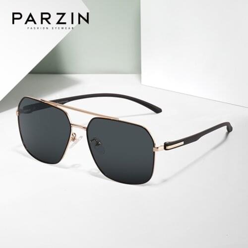 PARZIN Vintage Sunglasses Men Spring Hingle UV400 Lens Classic Mens Sun Glasses for Driving 3Color Brand Design