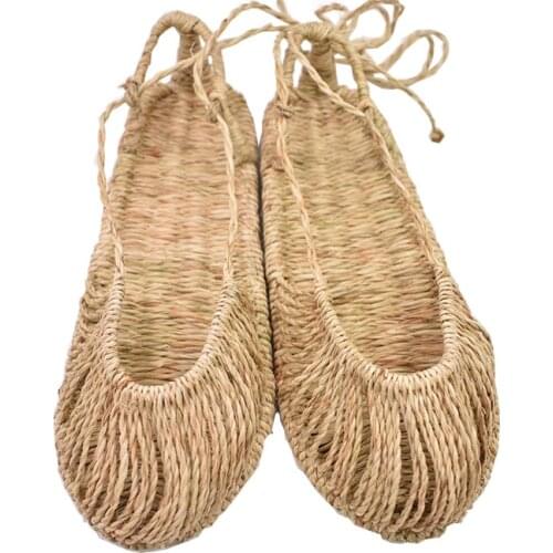 2021 Jarycorn Fashin New Style Cosplay Use of Straw Sandals Non-slip Casual Flat Shoes cosplay