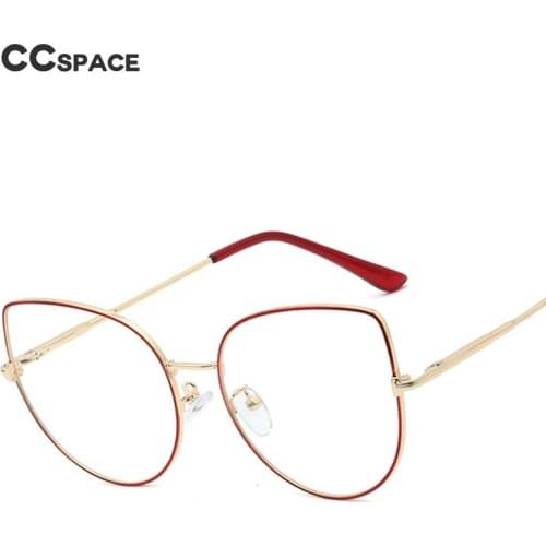 48191 Retro Metal Cat-Eye Glasses Frame Anti-Blue Light for Men and Women Optical Fashion Computer Eyeglasses Flat Mirror