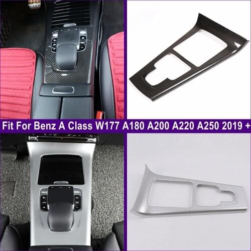 Stalls Gear Shift Box Panel Cover Trim Fit For Mercedes Benz A Class W177 A180 A200 A220 A250 2019 2020 ABS Carbon Fiber Look