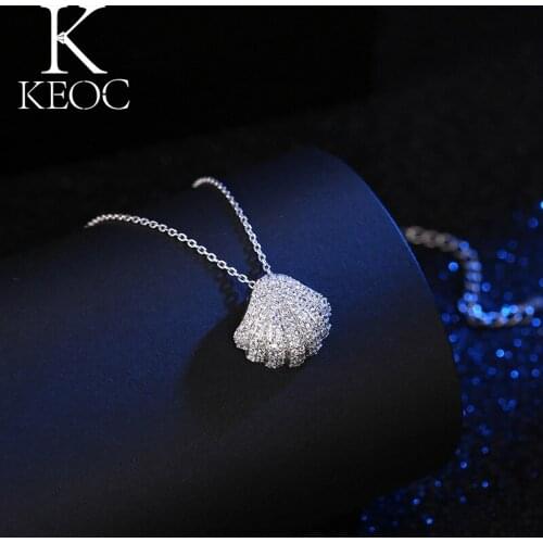 Keoc New Wish Shell Zircon Necklace Women Jewelry Beach Accessories Luxury Jewelry Friends Gift Choker Necklace Jewelry Stores