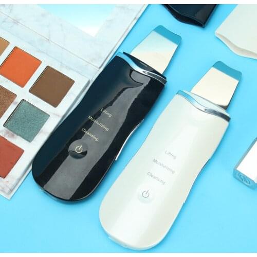 Peeling Exfoliating skin Cleanser Ultrasonic Vibration Blackhead Acne Removal Skin Pore Cleaner Tool USB Scrubber Rechargeable