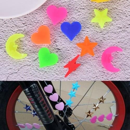 36PCS Bicycle Wheel Spoke Plastic Beads Multi Color Clips Decor Bike Accessories