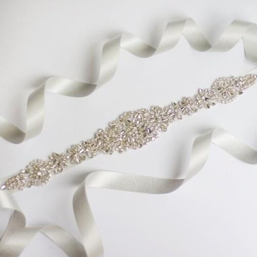 Bridal dresses belt, wedding Sash, luxury diamond crystal Bride 's belts, White, black, ivory wedding , sparkling sashes